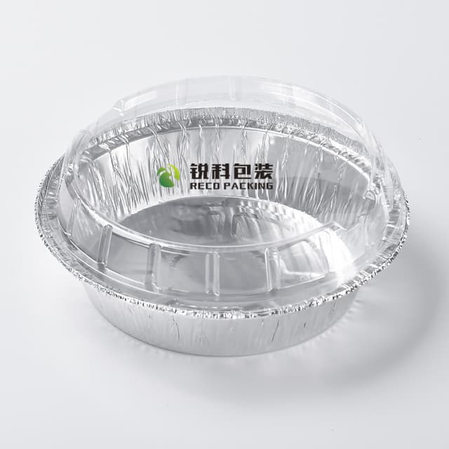 Aluminum Foil Salad Containers With Transparent Lids